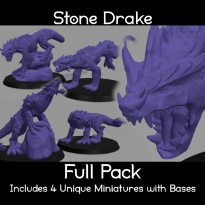 Stone Drake - TTRPG Miniature