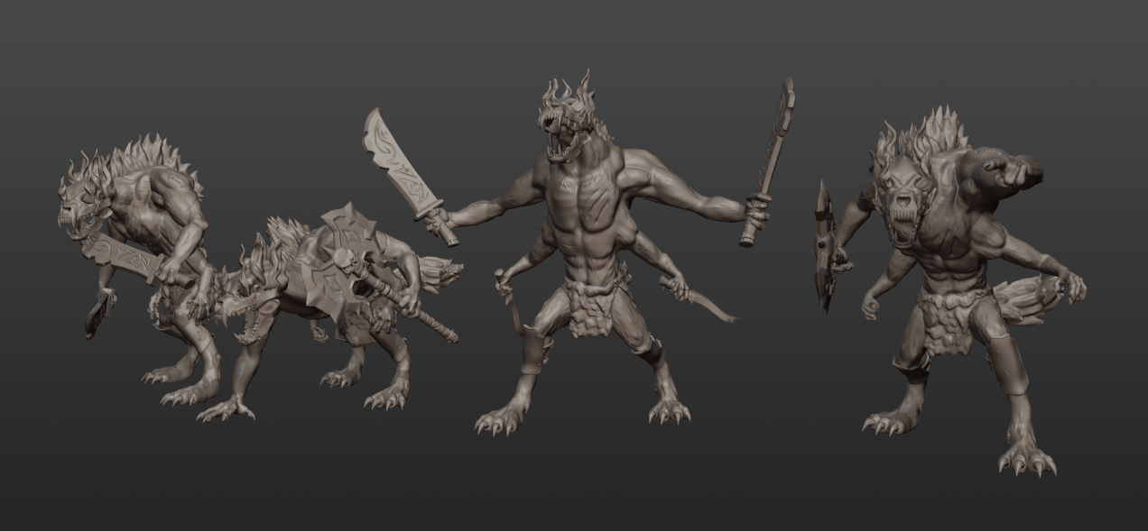 Hyena Demons - TTRPG Miniature - Image 2
