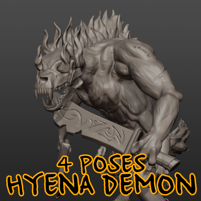 Hyena Demons - TTRPG Miniature