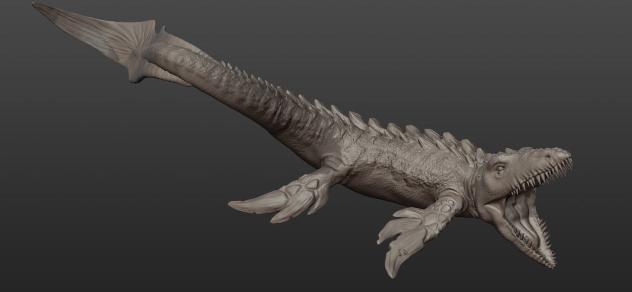 Ancient Mosasaur - TTRPG Miniature - Image 2